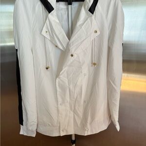 ‼️DEAL OF THE DAY LVL Men's White and Black Performance Jacket